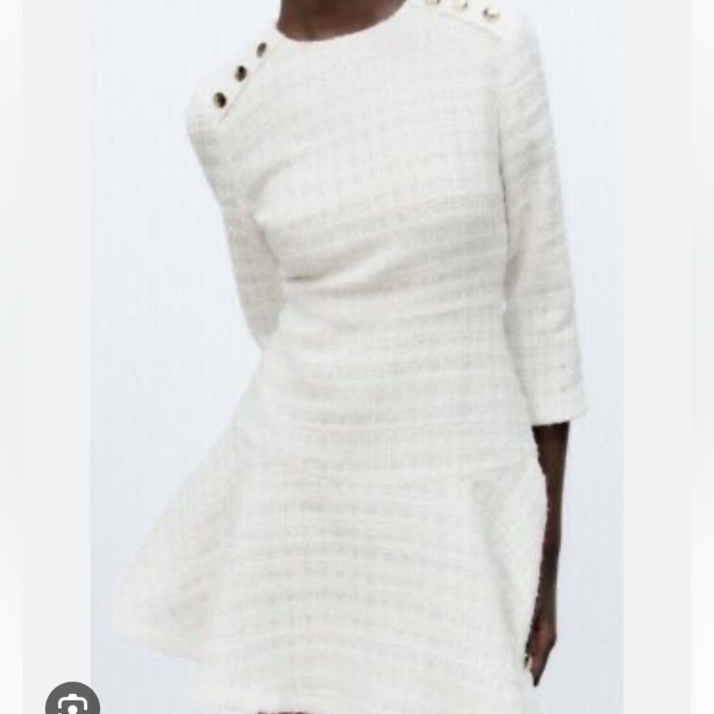 Zara tweed texture dress